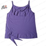 تاپ پایین گره دار قواره دار بنفش