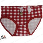 شورت لبه توردار عروسک خرسی چهارخونه