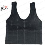 نیم تنه کلاسیک چهارخونه دودی