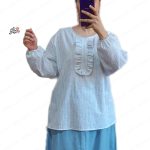 شومیز سفید راه راه