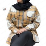 شکت پشمی چهارخونه کرم روشا