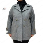 پالتو سایز بزرگ پشمی آستردار توسی