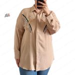 شومیز گلدوزی وارداتی درنا کرم