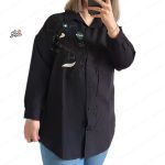 شومیز گلدوزی طرح بهاران مشکی