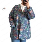 تک کت کوکدوزی کتان طرح پرنده