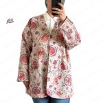 تک کت کوکدوزی کتان طرح گل