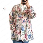 تک کت کوکدوزی کتان طرح بهار