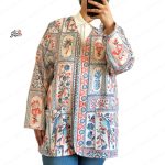 تک کت کوکدوزی کتان طرح ایران خانم