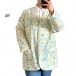 تک کت کوکدوزی کتان طرح آرامش