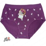 شورت نخی سایز لارژ طرح خرگوش ریزه بنفش