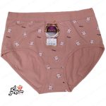 شورت نخی سایز لارژ طرح خرگوش ریزه صورتی کالباسی
