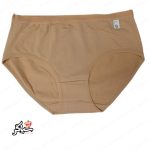 شورت نخی سایز مدیوم طرح گل کادری کرم