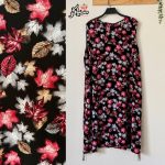 پیراهن نخی حلقه ای ساحلی زنانه خنک و تابستونی (بدون آبرفت) مشکی