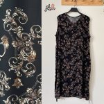 پیراهن نخی حلقه ای ساحلی زنانه خنک و تابستونی (بدون آبرفت) مشکی