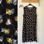 پیراهن نخی حلقه ای ساحلی زنانه خنک و تابستونی (بدون آبرفت) مشکی شاپرک