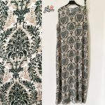 پیراهن نخی حلقه ای ساحلی زنانه خنک و تابستونی (بدون آبرفت) سبز
