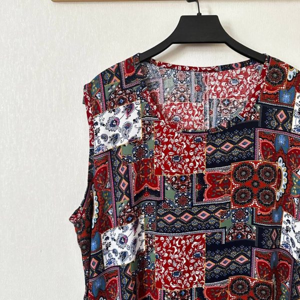 پیراهن نخی حلقه ای ساحلی زنانه خنک و تابستونی (بدون آبرفت) طرح سنتی - تصویر 2