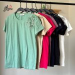 تیشرت سرشانه گلدوزی دخترانه