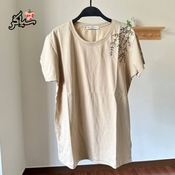 تیشرت سرشانه گلدوزی دخترانه - تصویر 7