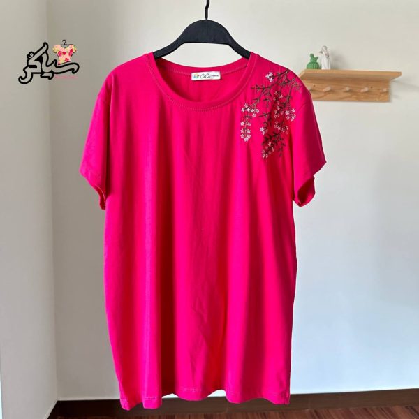 تیشرت سرشانه گلدوزی دخترانه - تصویر 6