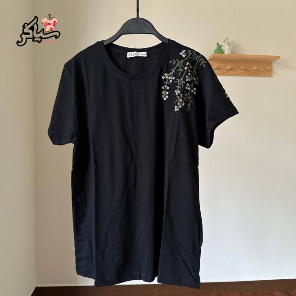 تیشرت سرشانه گلدوزی دخترانه - تصویر 2