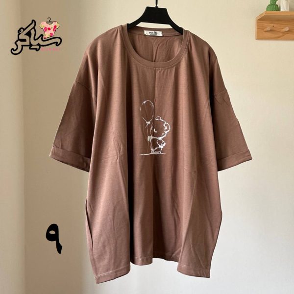 تیشرت سایز بزرگ نخ پنبه خرس بادکنکی - تصویر 11