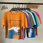 تیشرت کراپ دخترانه موج دریا