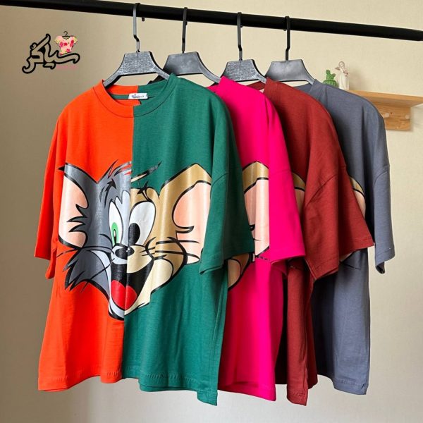 تیشرت کراپ قواره دار موش و گربه