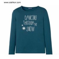 تیشرت آستین بلند دخترانه پیپرتس سورمه ای