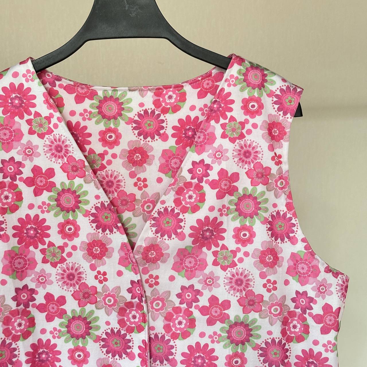 جلیقه نخی دو لایه صورتی - تصویر 3