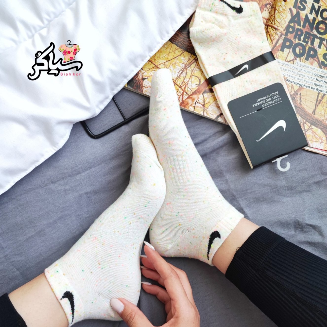 جوراب مچی اسپرت نایک دونه برفی - تصویر 2