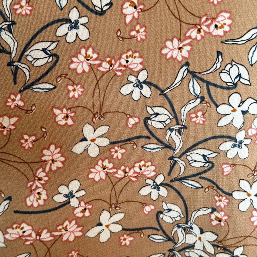 شومیز سایز بزرگ دخترانه آستین سه ربع گلدار - تصویر 3