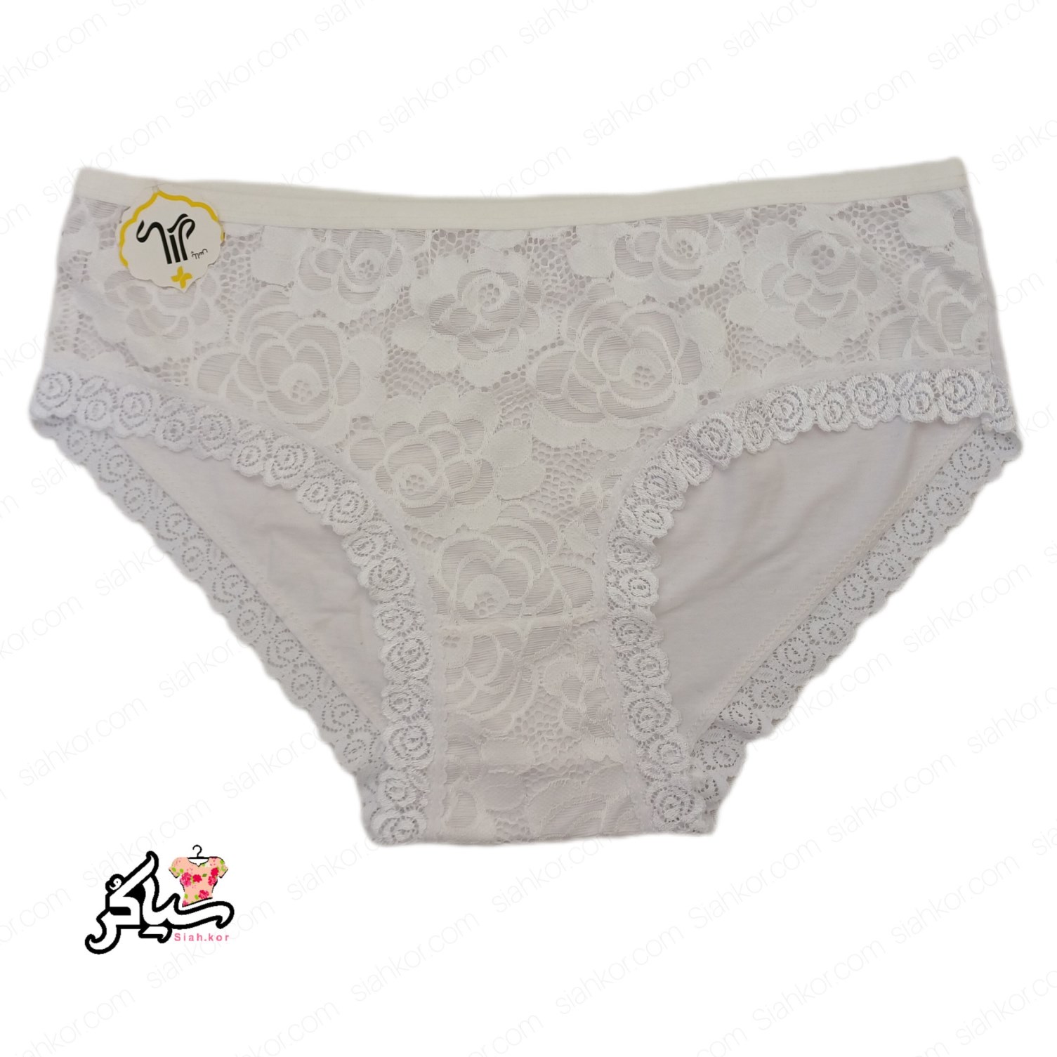 شورت سایز بزرگ ۳xl نخی گیپور سفید