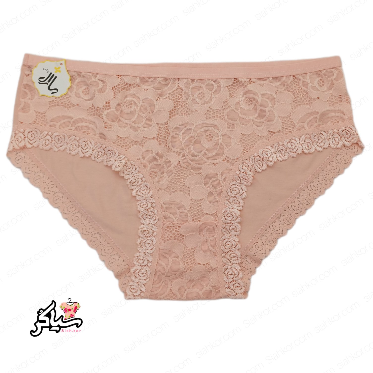 شورت سایز بزرگ ۳xl نخی گیپور صورتی