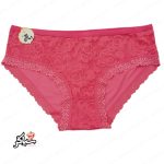 شورت سایز بزرگ ۳xl نخی گیپور صورتی