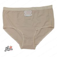 شورت نخی سایز بزرگ ۴xl ساده کرم