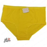 شورت نخی سایز بزرگ ۴xl ساده زرد