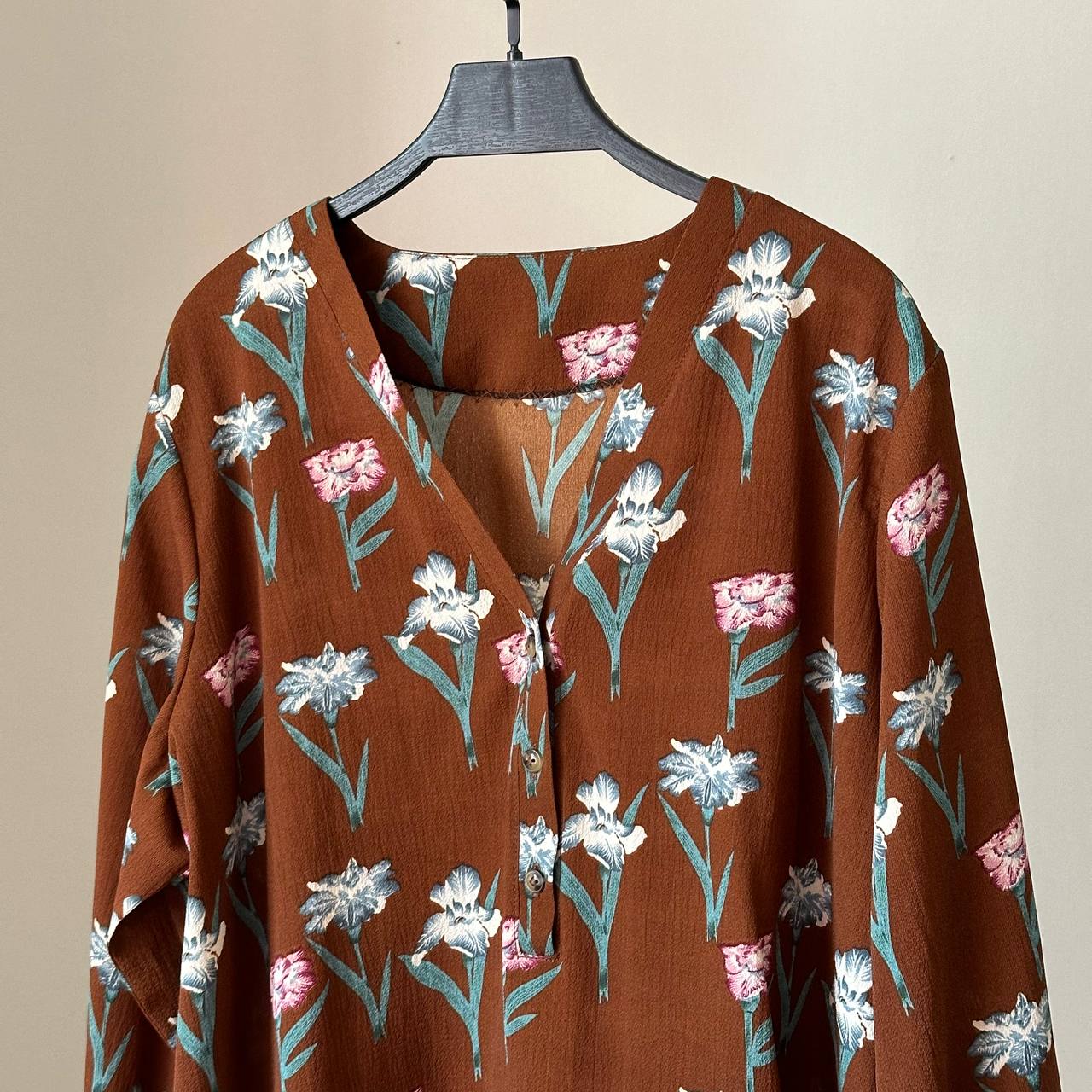 بلوز شومیز سایز بزرگ دخترانه آستین بلند - تصویر 4