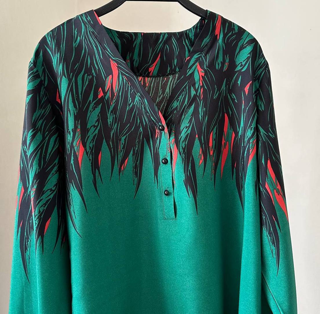 بلوز شومیز سایز بزرگ دخترانه آستین بلند - تصویر 5