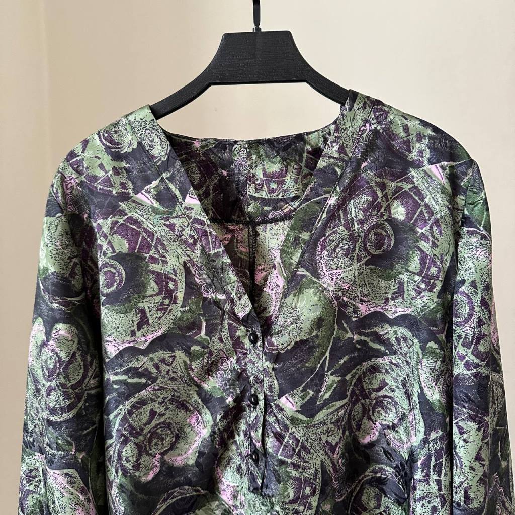 بلوز شومیز سایز بزرگ دخترانه آستین بلند - تصویر 2