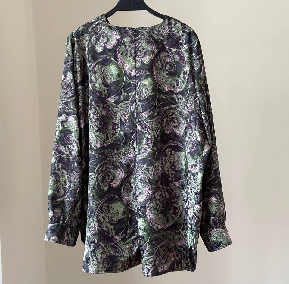 بلوز شومیز سایز بزرگ دخترانه آستین بلند - تصویر 4