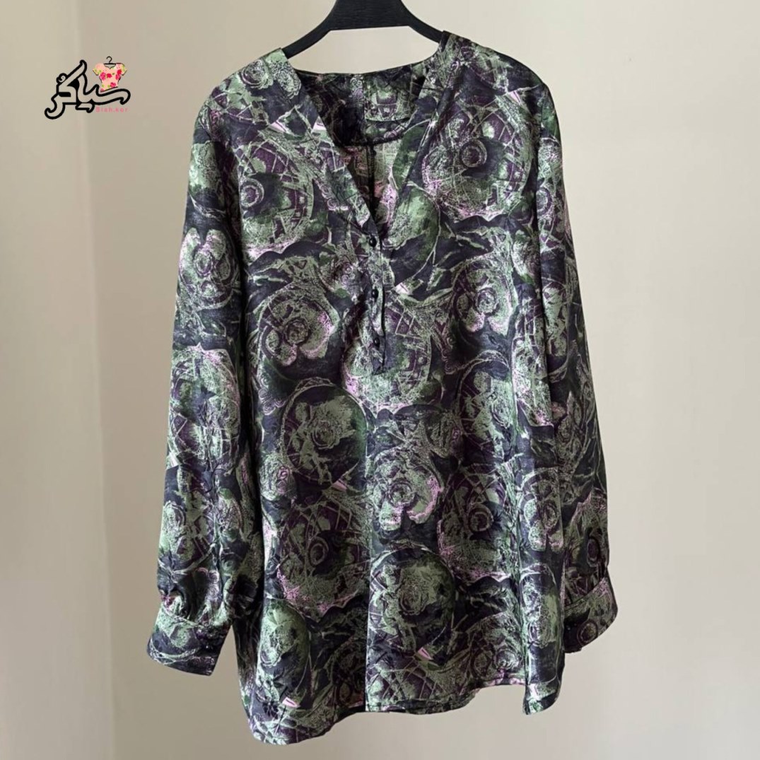 بلوز شومیز سایز بزرگ دخترانه آستین بلند