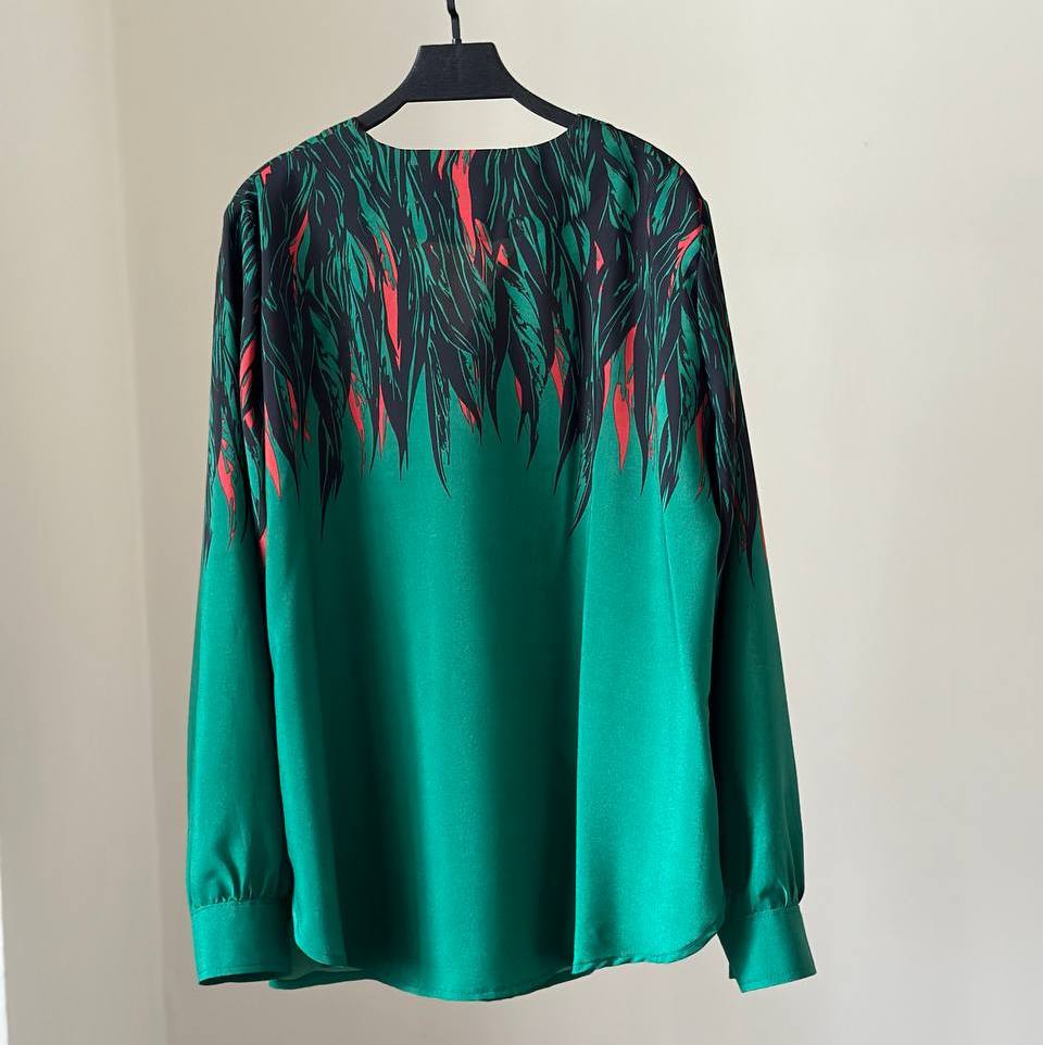 بلوز شومیز سایز بزرگ دخترانه آستین بلند - تصویر 3