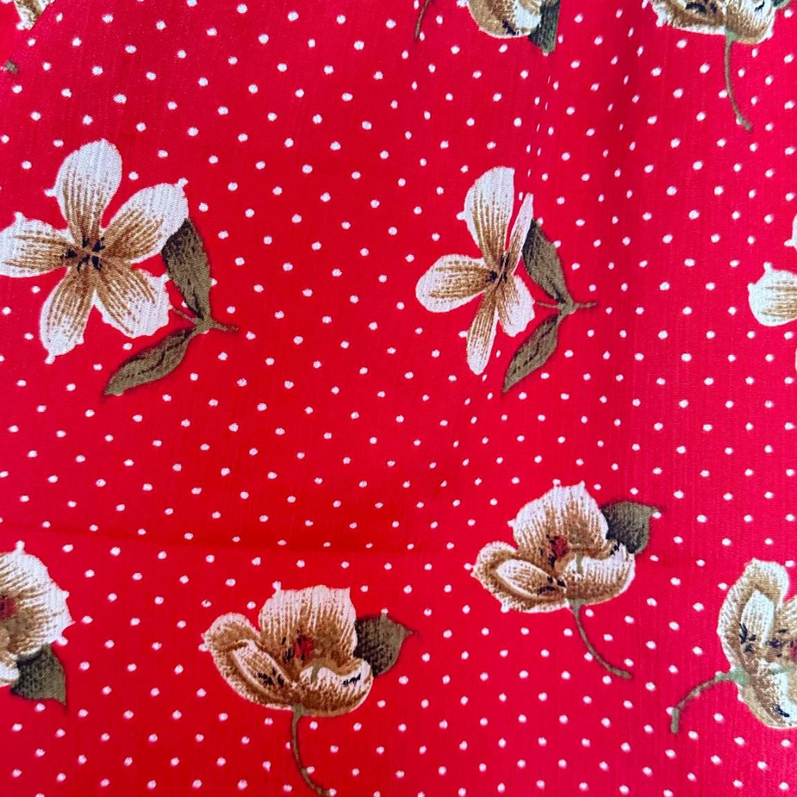 دامن چیندار خنک و تابستونی قرمز - تصویر 3