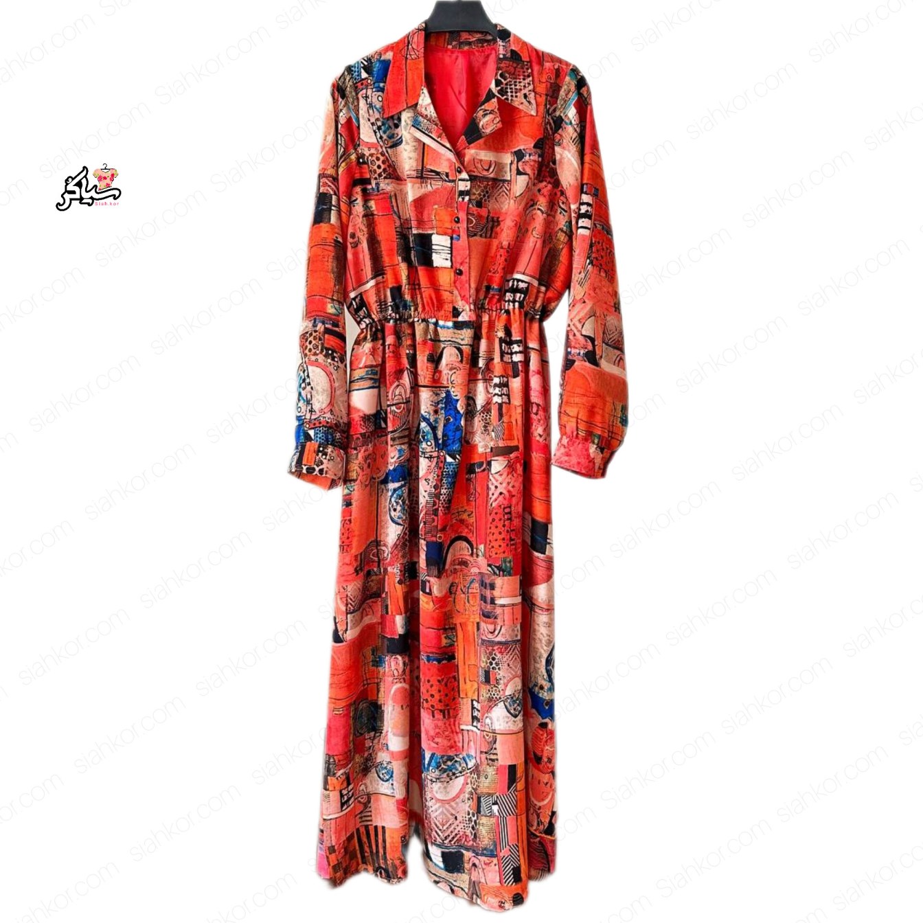 پیراهن سایز بزرگ آستین بلند مناسب شیردهی