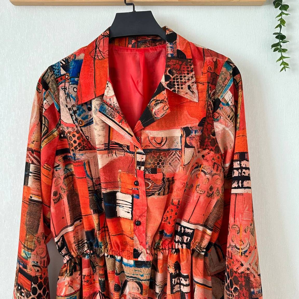 پیراهن سایز بزرگ آستین بلند مناسب شیردهی - تصویر 3