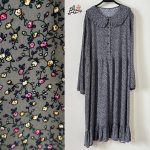 پیراهن نخی آستین بلند زنانه خنک و تابستونی (بدون آبرفت) توسی