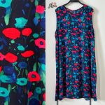 پیراهن نخی حلقه ای ساحلی زنانه خنک و تابستونی (بدون آبرفت) آبی
