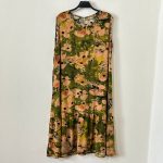 پیراهن نخی حلقه ای پایین چیندار زنانه خنک و تابستونی (بدون آبرفت) سبز